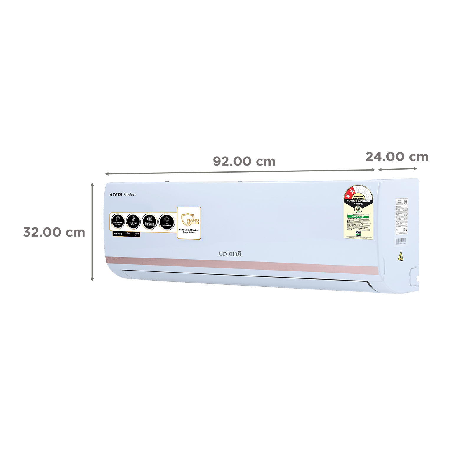 Buy Croma 1.5 Ton 2 Star Split AC (2024 Model, Copper Condenser